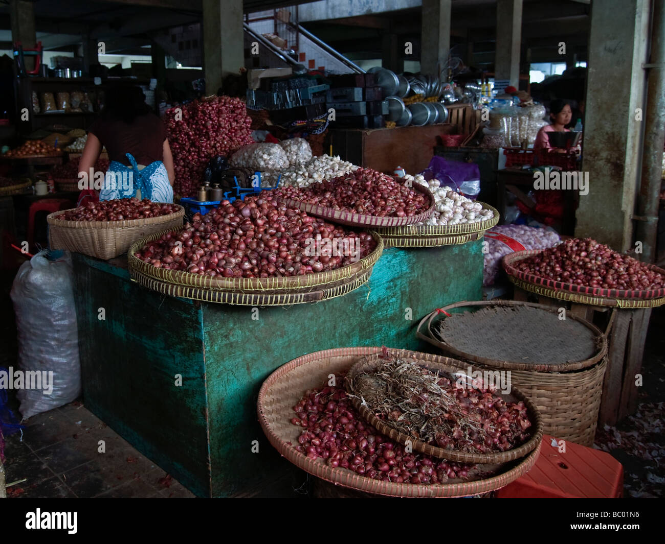 Ein fesch Obst und Gemüse Markt in Yogjakarta Indonesien Stockfoto