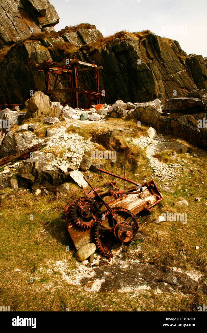 Die alten Marmor-Steinbruch auf der Isle of Iona, Inneren Hebriden, Isle of Mull, westlichen Schottland, England, UK. Stockfoto