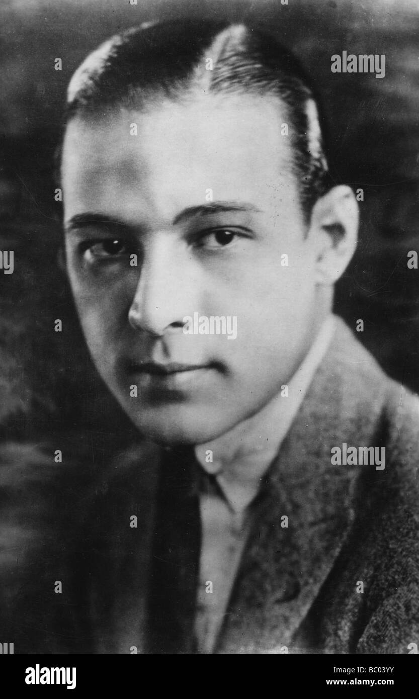 Rudolph Valentino (1895-1926), italienischer Schauspieler, c 1920. Artist: Unbekannt Stockfoto