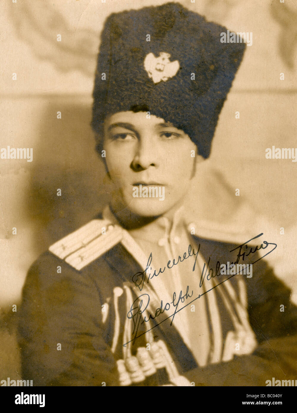 Rudolph Valentino (1895-1926), italienischer Schauspieler, c 1920. Artist: Unbekannt Stockfoto