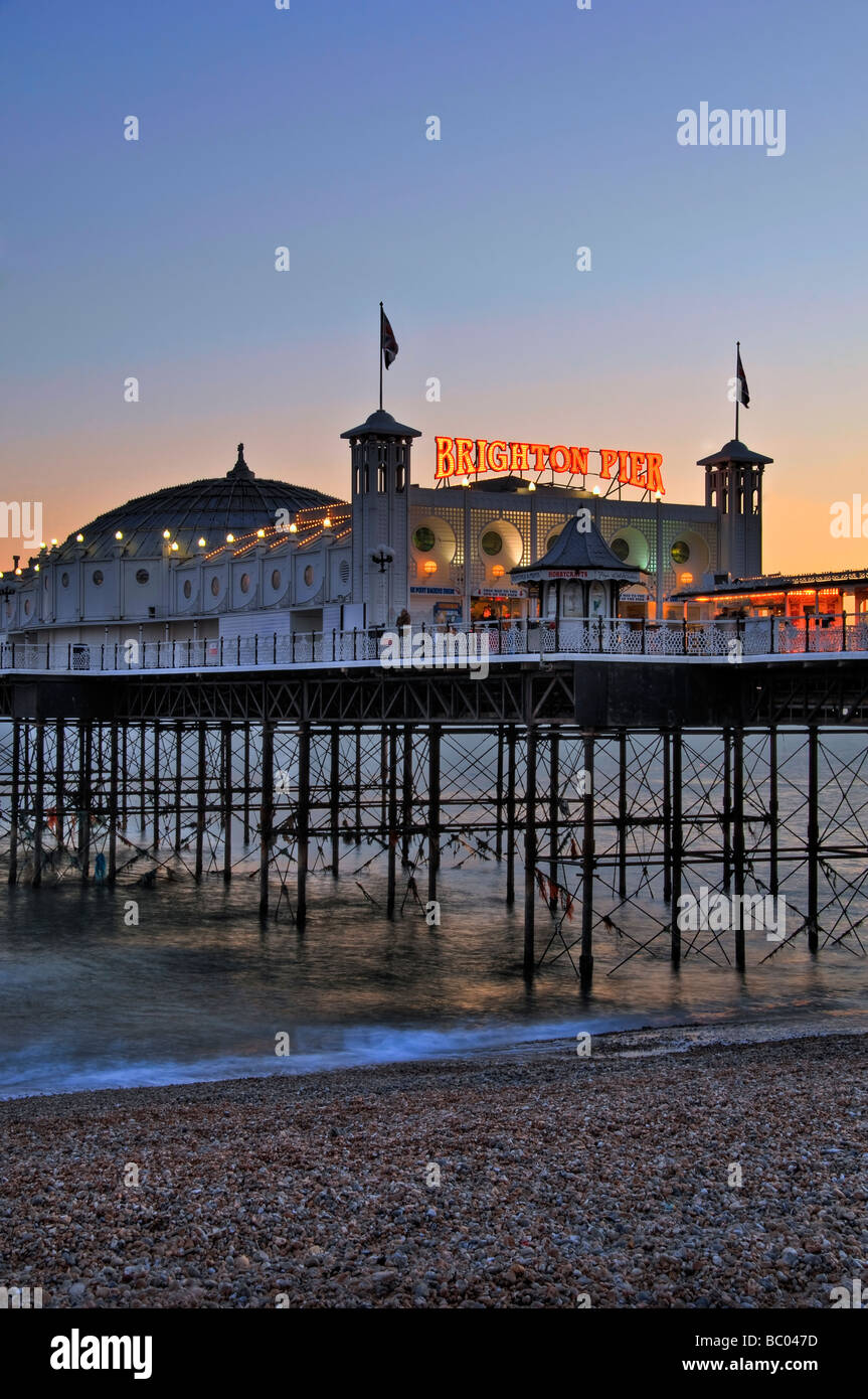Brighton-Abend Stockfoto