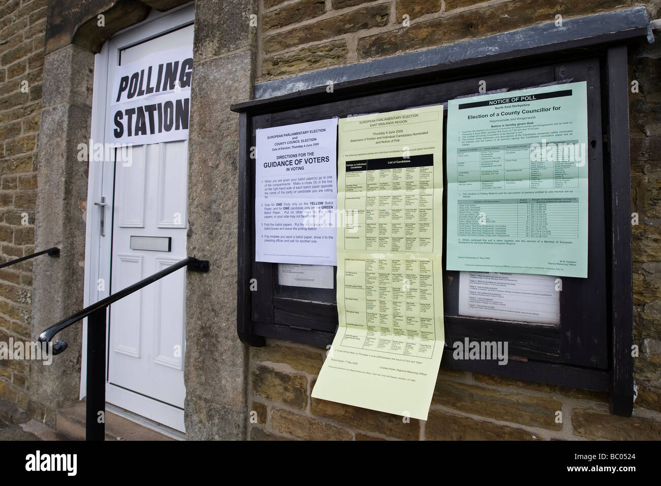Eine ländliche Wahllokal in den Peak District Dorf von Wadshelf in Derbyshire Stockfoto