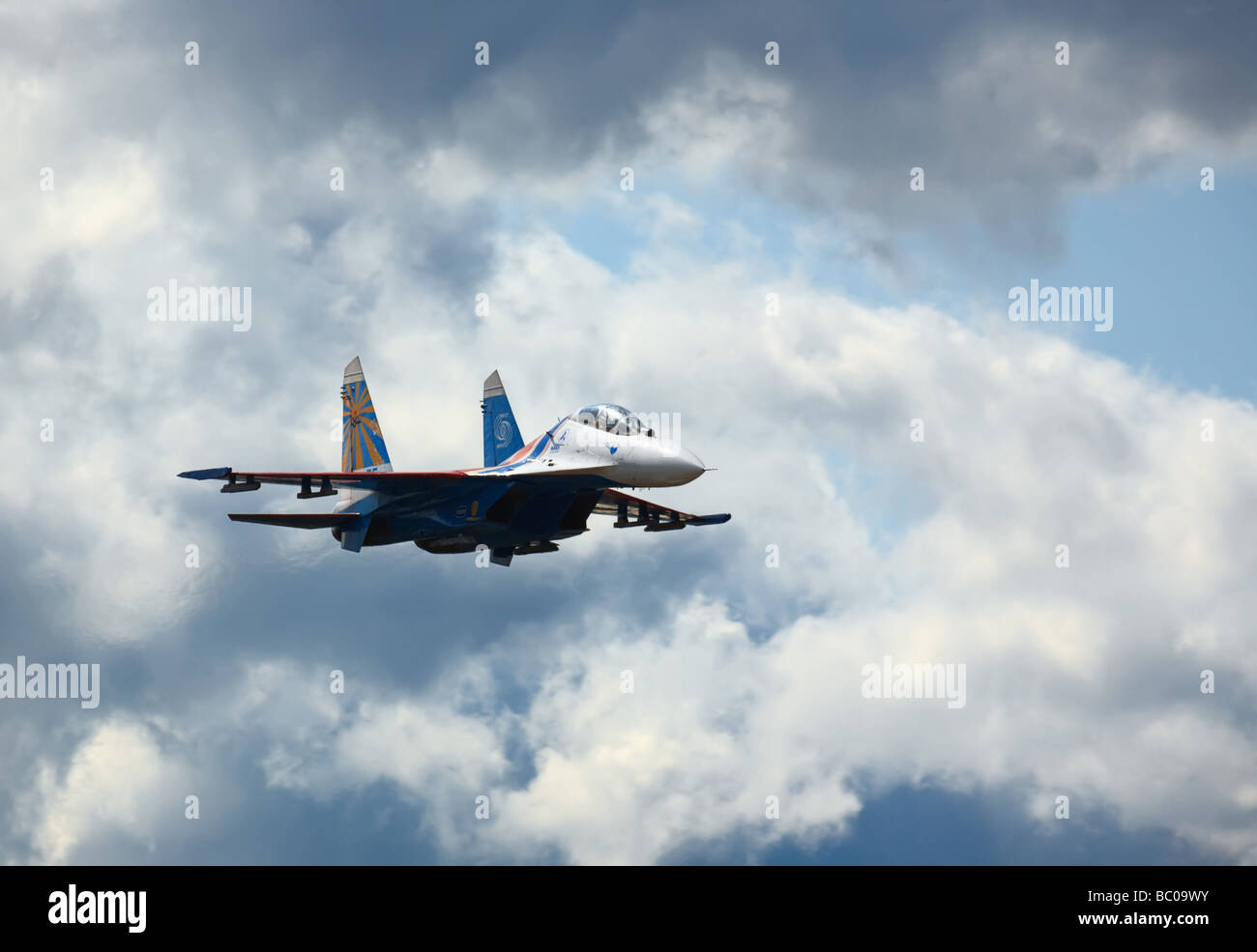 Militärische Düsenflugzeug Air show Nowosibirsk Stockfoto