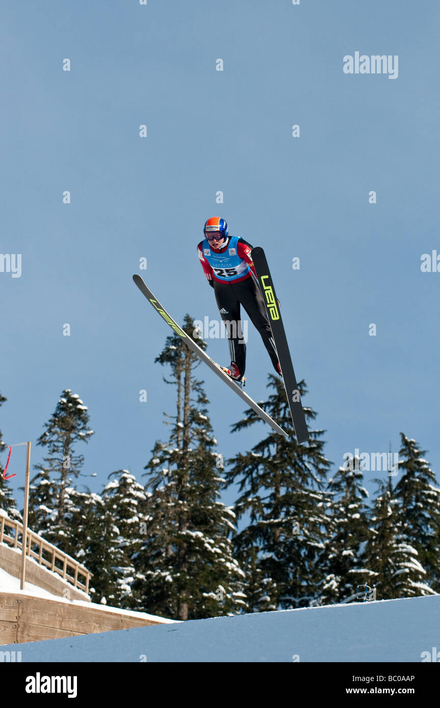 World Cup Nordic Event im 2010 Whistler Olympic Park Stockfoto