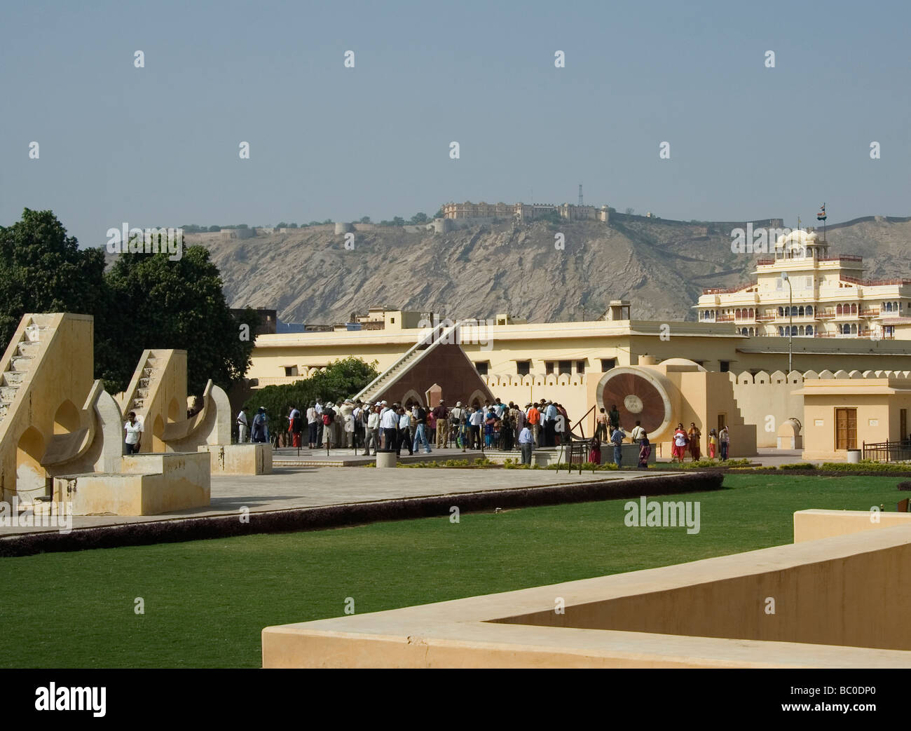 Jantar Mantar, Jaipur, eine Sternwarte, gebaut von Maharaja Jai Singh II Stockfoto