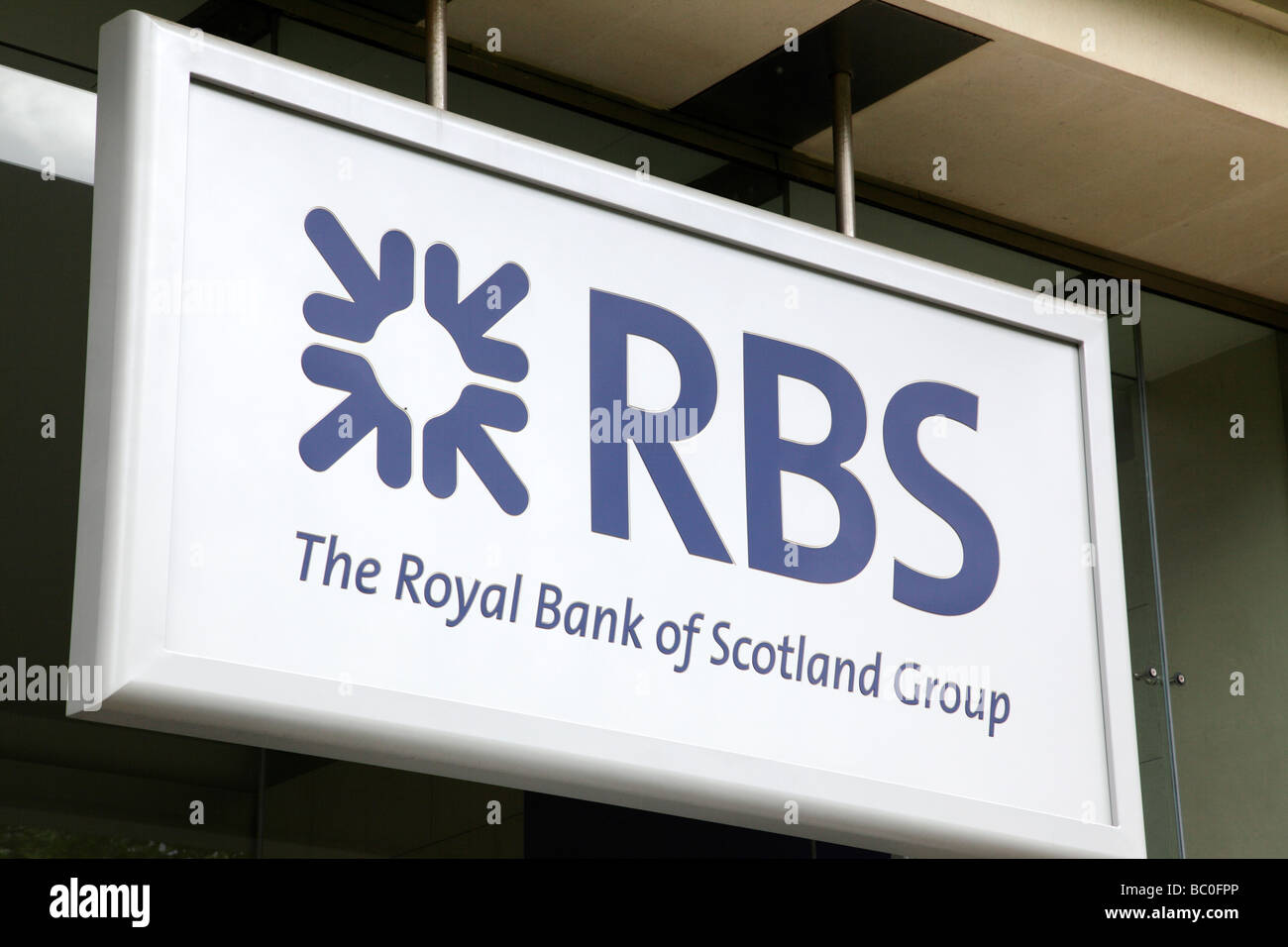 Königliche Bank von Schottland Gruppe Zeichen auf St. Philips legen Birmingham uk Stockfoto