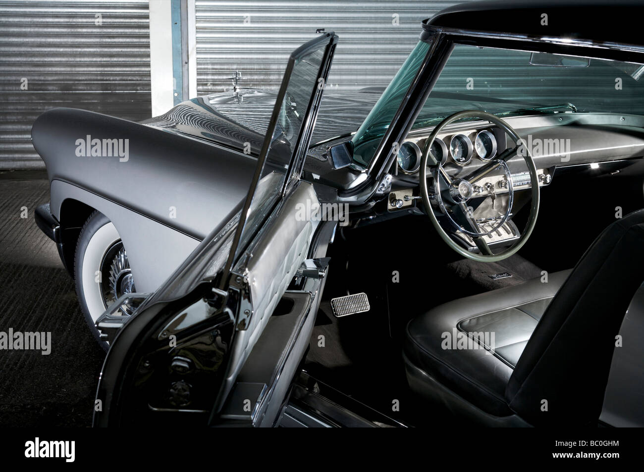 Innenraum einer 1955 Lincoln Continental Mark 2 Stockfoto