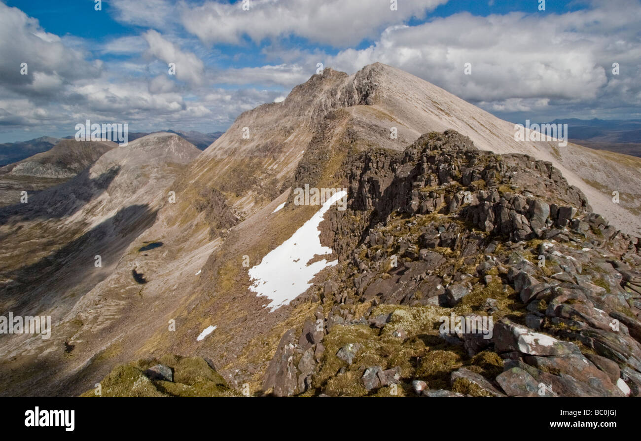 Ben Eighe, Torridon: Spidean Coire Nan Clach und Sgurr Ban Stockfoto