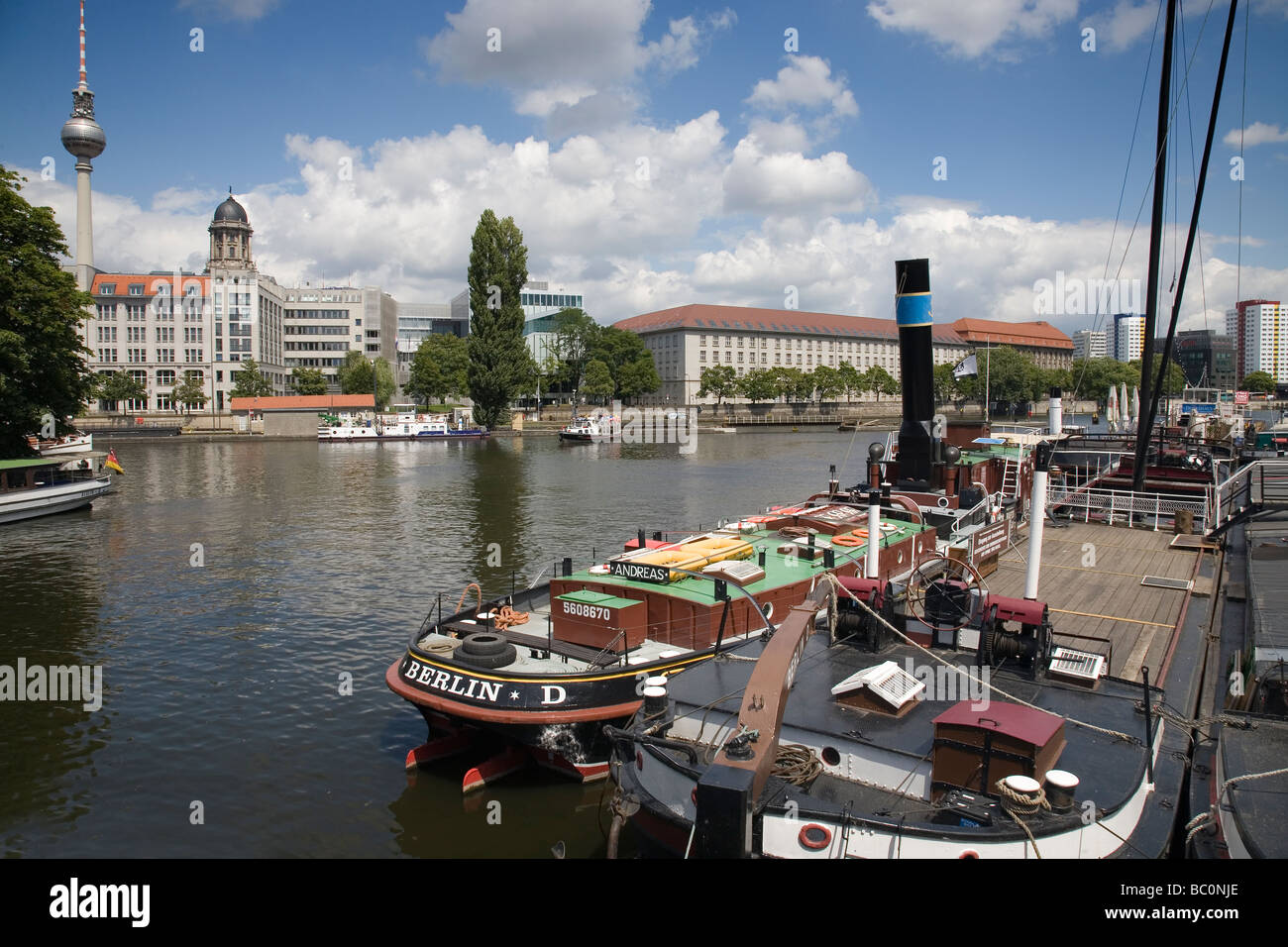 Alten Hafen von Inselbruecke, Berlin, Deutschland Stockfoto