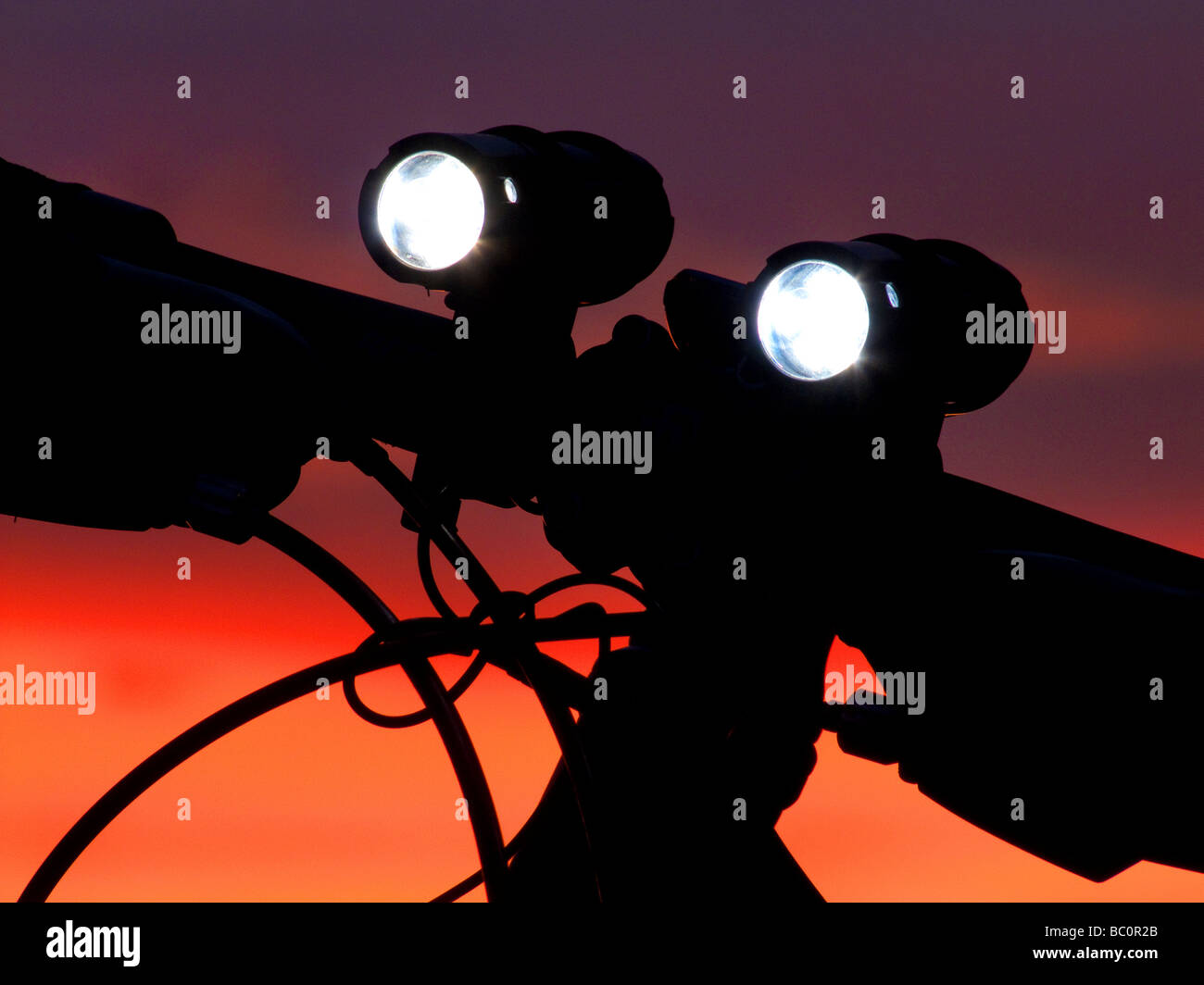 Fahrrad Beleuchtung Stockfoto