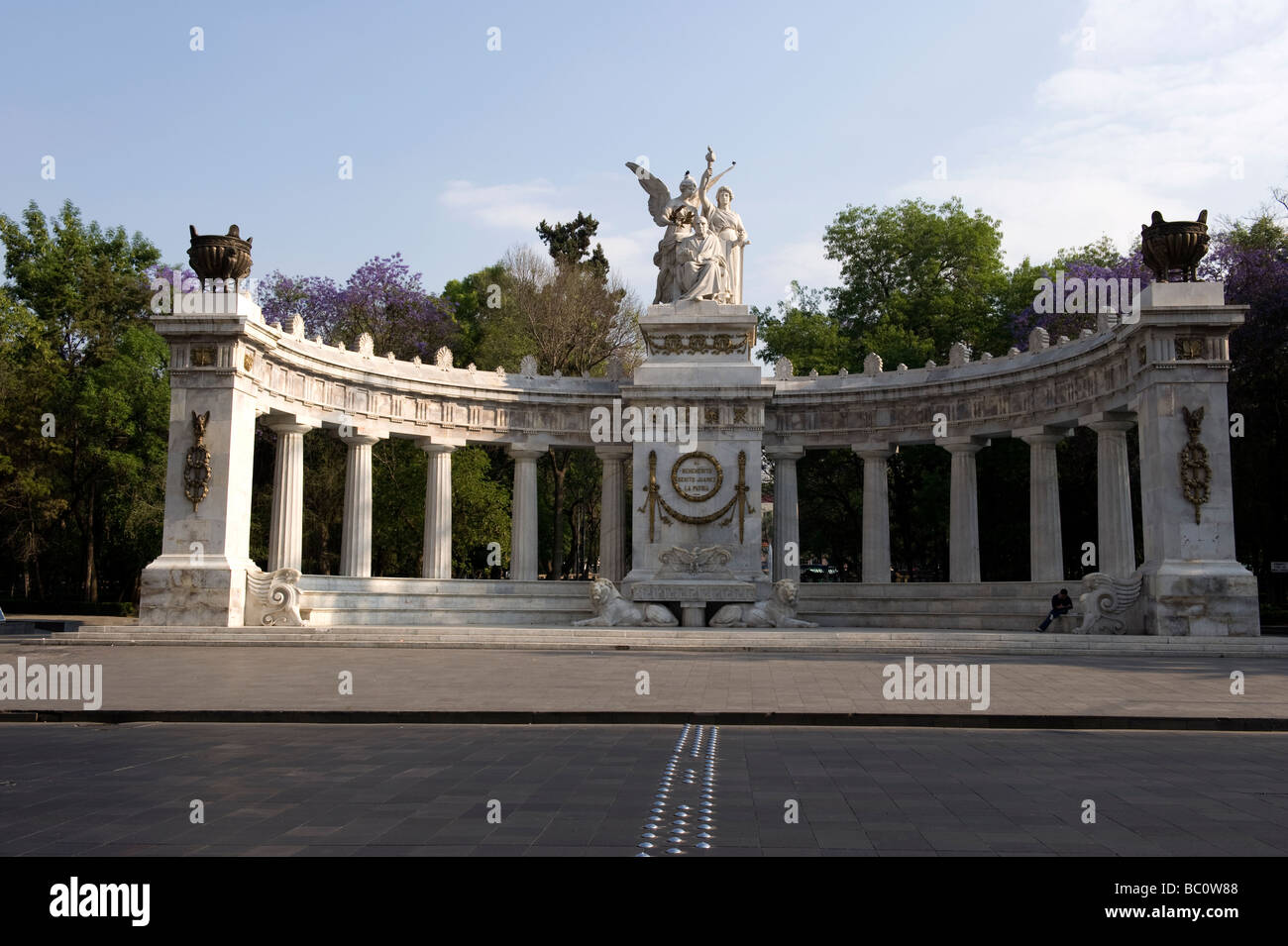 Hemiciclo ein Juárez, Benito Juárez, Alameda Central, Mexiko-Stadt-Denkmal Stockfoto