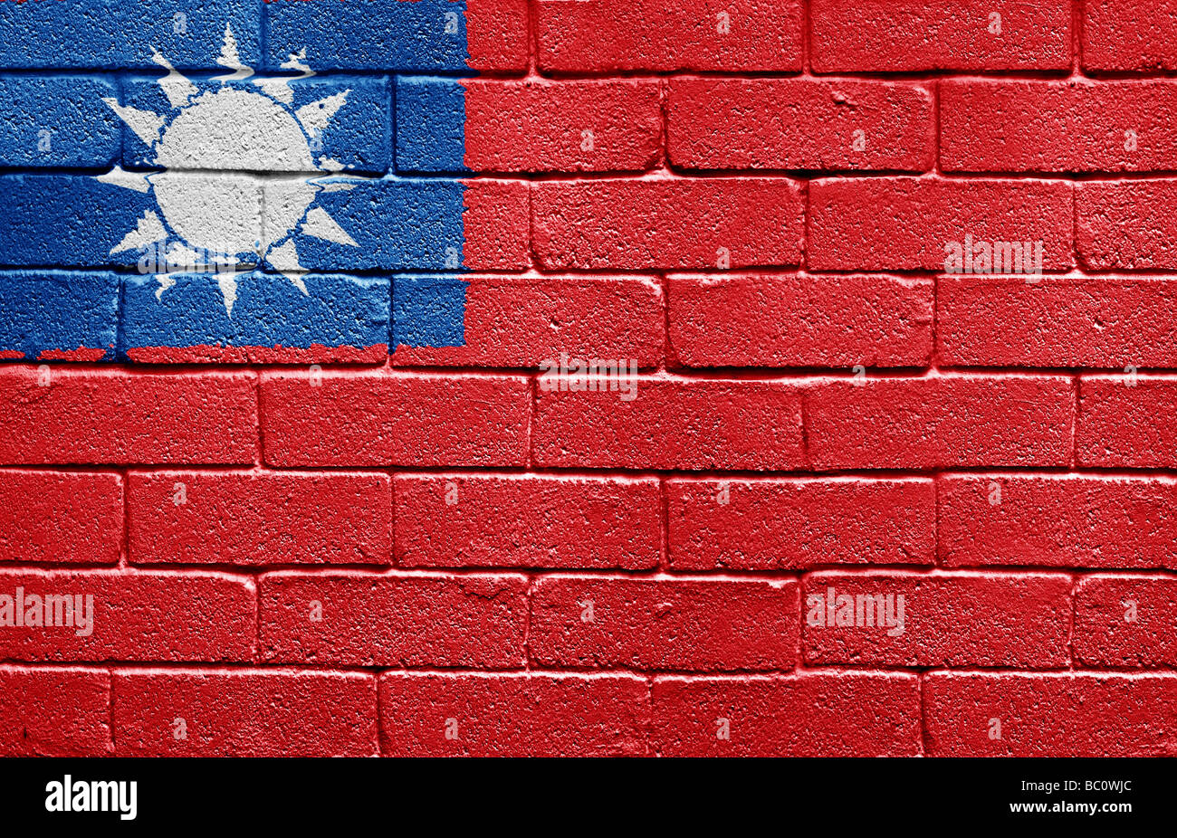 Flagge von Taiwan Stockfoto