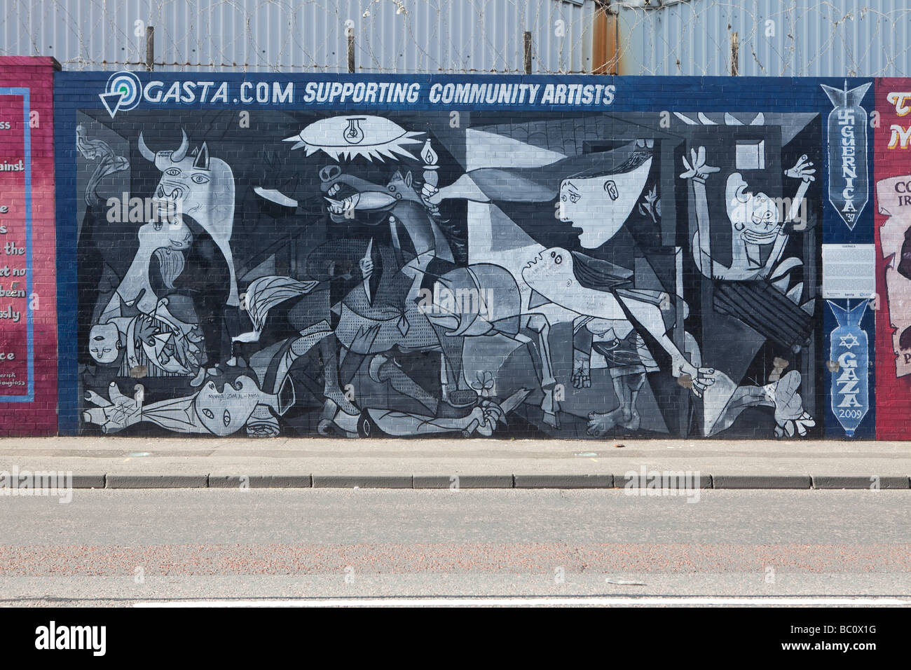 Die internationale Wand in Belfast, Nordirland, Vereinigtes Königreich Stockfoto