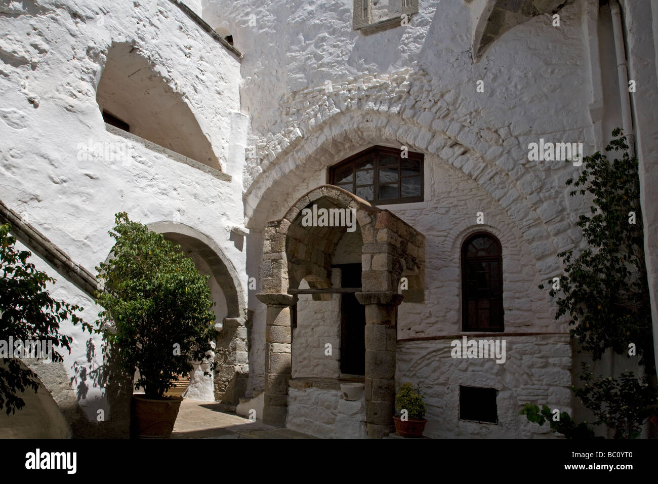 Hl. Johannes der Theologe Kloster Hora Patmos Griechenland Stockfoto