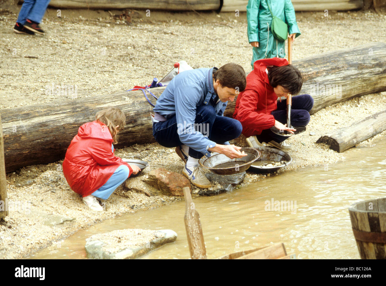 Familie Pfanne gold Ballarat, Australien, die historische Stadt Bergbaumuseum Leben Geschichte Mine Spaß lernen, erleben Stockfoto