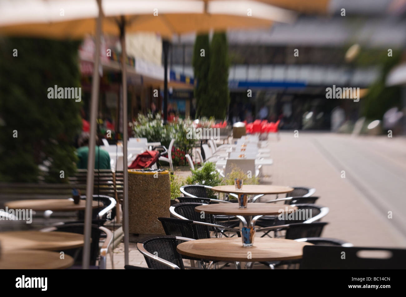 Cafe Society in Christchurch New Regent Street Stockfoto