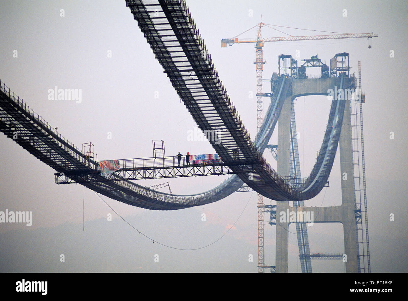 Brücke über den Jangtsekiang, China Stockfoto