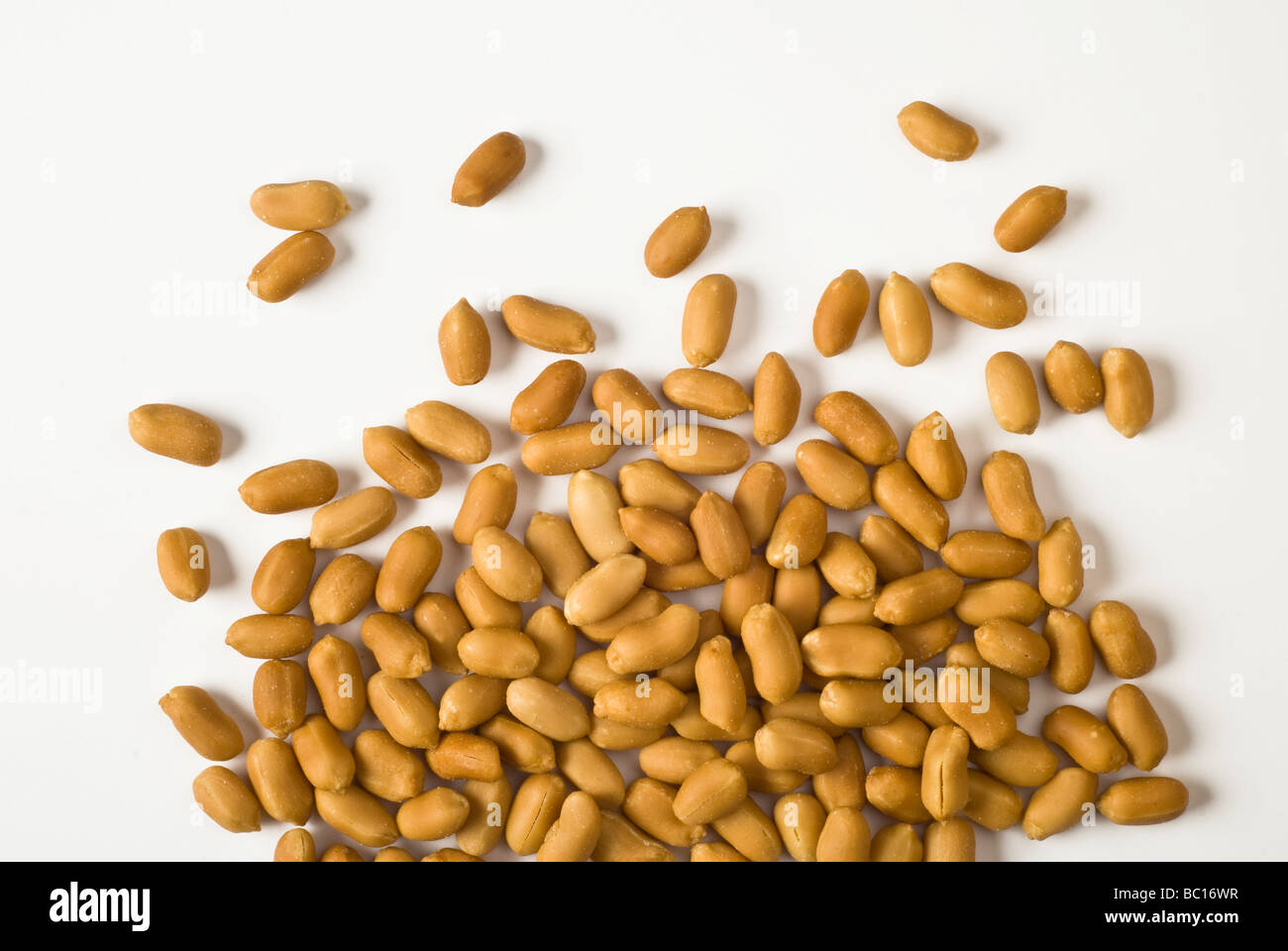 Nahaufnahme der geröstete und gesalzene Erdnüsse Stockfoto