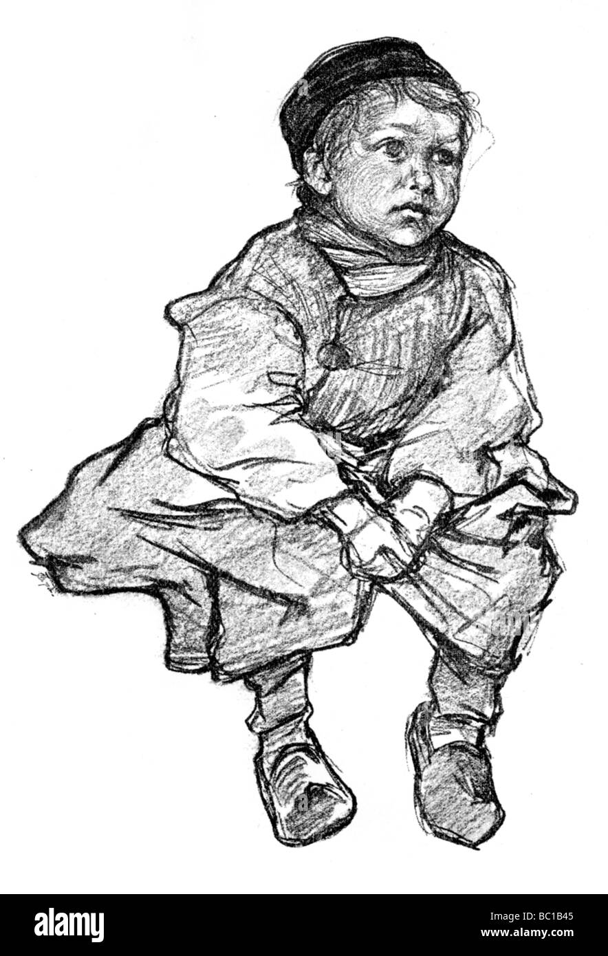 An der Wand, Vollendam', 1898. Artist: Nico Jungmann Stockfoto