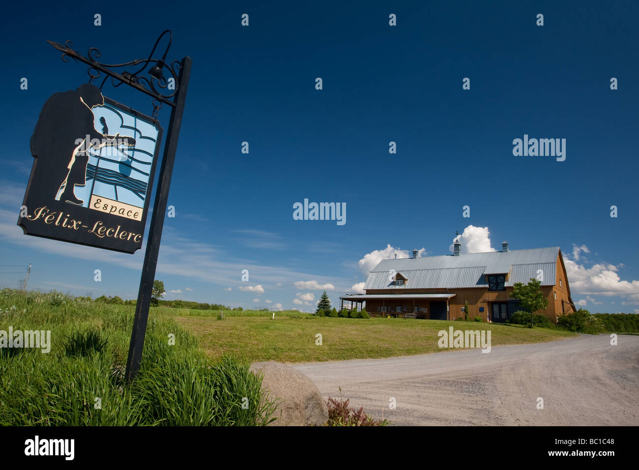 Der Espace Felix Leclerc ist in St Pierre Ile D'Orleans in der Nähe von Québec (Stadt) abgebildet. Stockfoto