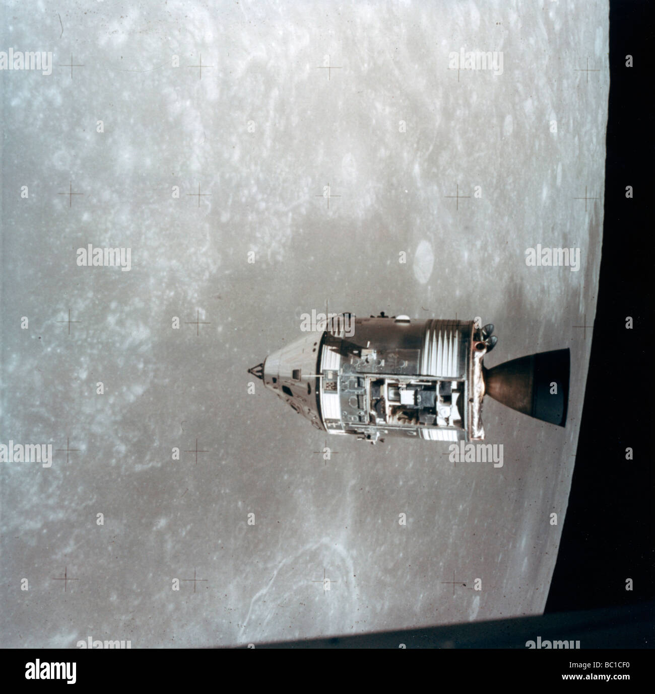 Die Apollo 15 Befehl und Service Module in der Mondumlaufbahn, 1971 Künstler: NASA Stockfoto