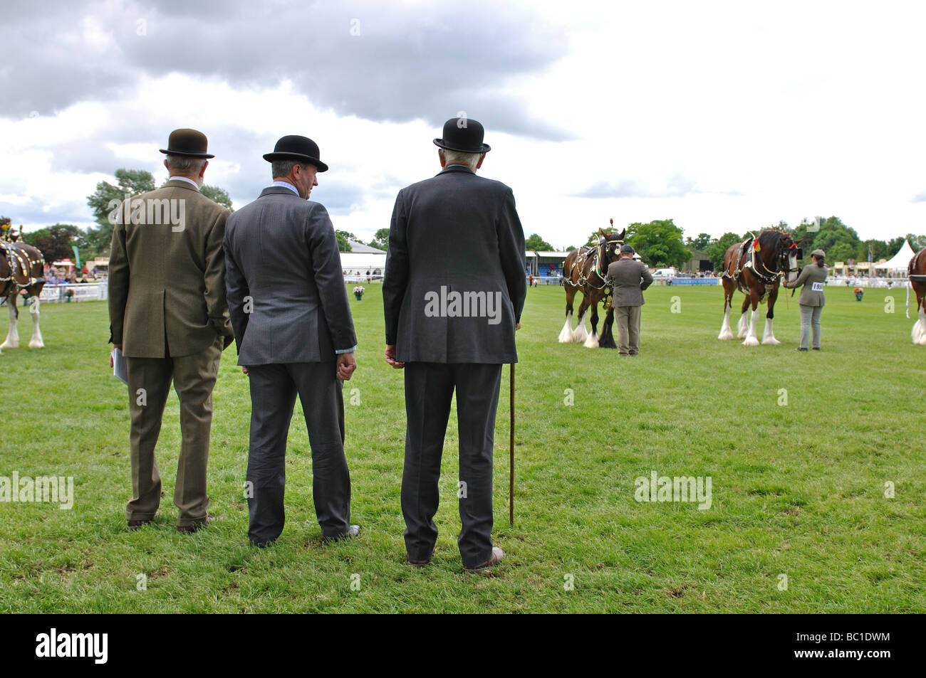 Pferd-Jury in drei Grafschaften Show, Great Malvern, UK Stockfoto