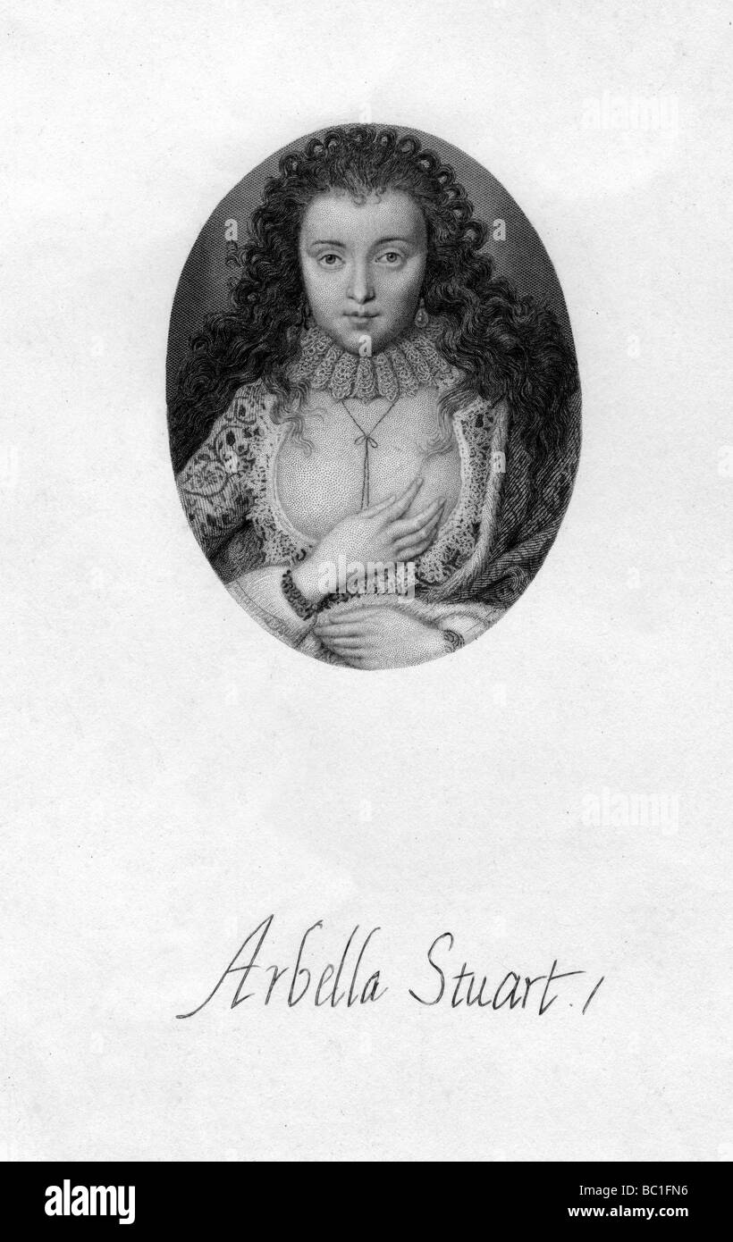 Arabella Stuart (1575-1615), Englische Renaissance Adlige, aus dem 17. Jahrhundert. Schöpfer: Unbekannt. Stockfoto