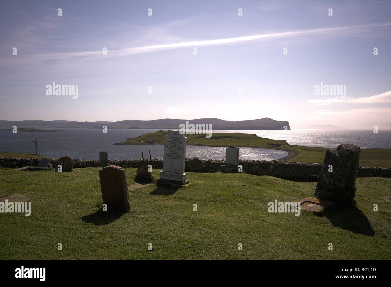 Friedhof, Ardmore Bay, Ardmore Punkt, Waternish Halbinsel, Isle Of Skye, innere Hebriden, West Coast of Scotland, UK Stockfoto