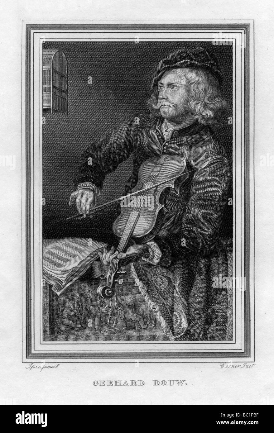Gerrit Dou (1613-1675), niederländischer Maler, 1816 Künstler: John Ecke Stockfoto