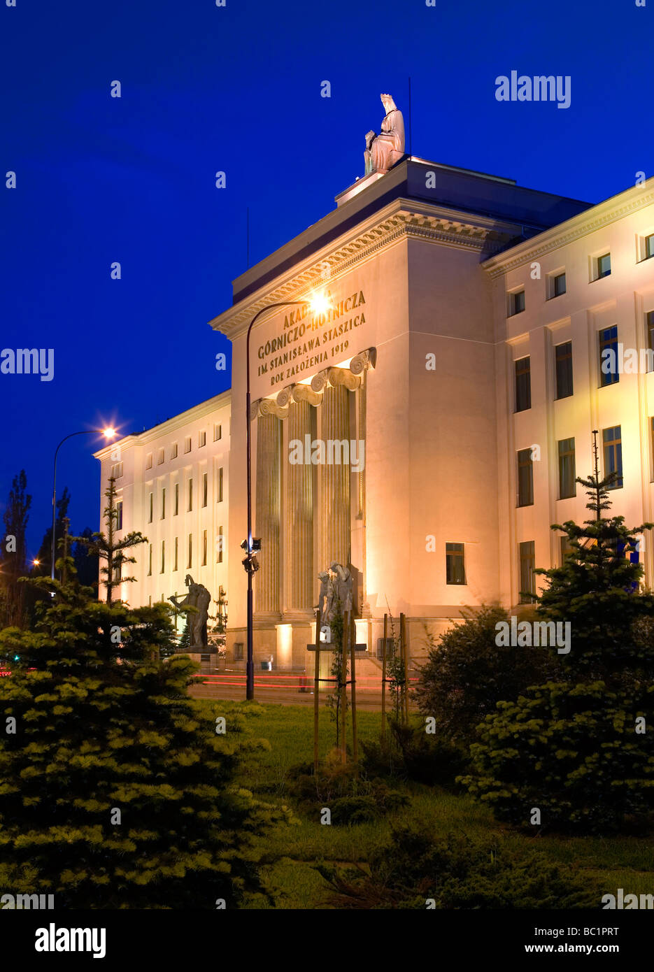 Polen Krakau Akademie für Bergbau und Metallurgie Gebäude AGH Stockfoto