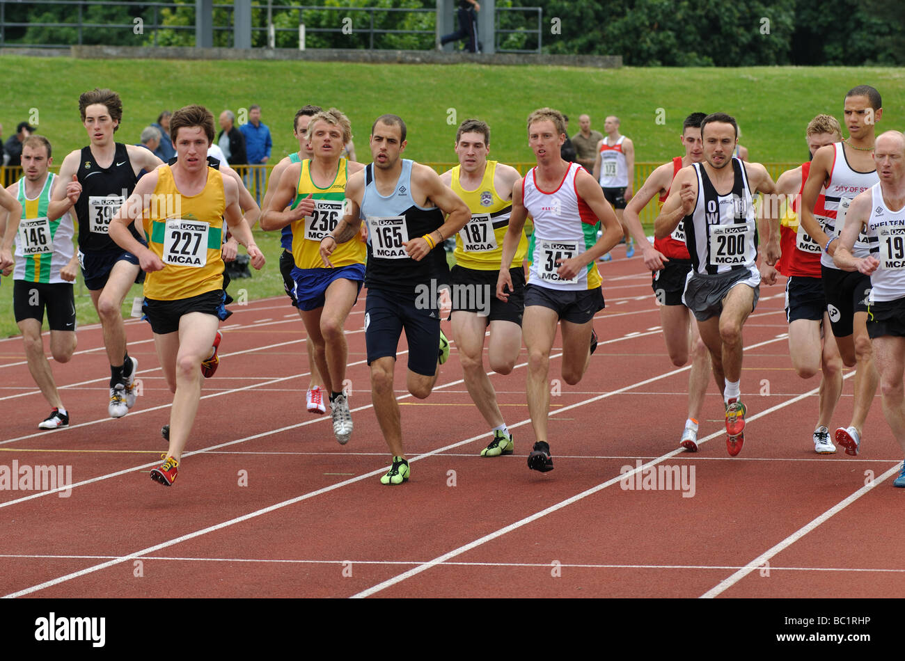 Läufer ab 1500-Meter-Lauf Stockfoto