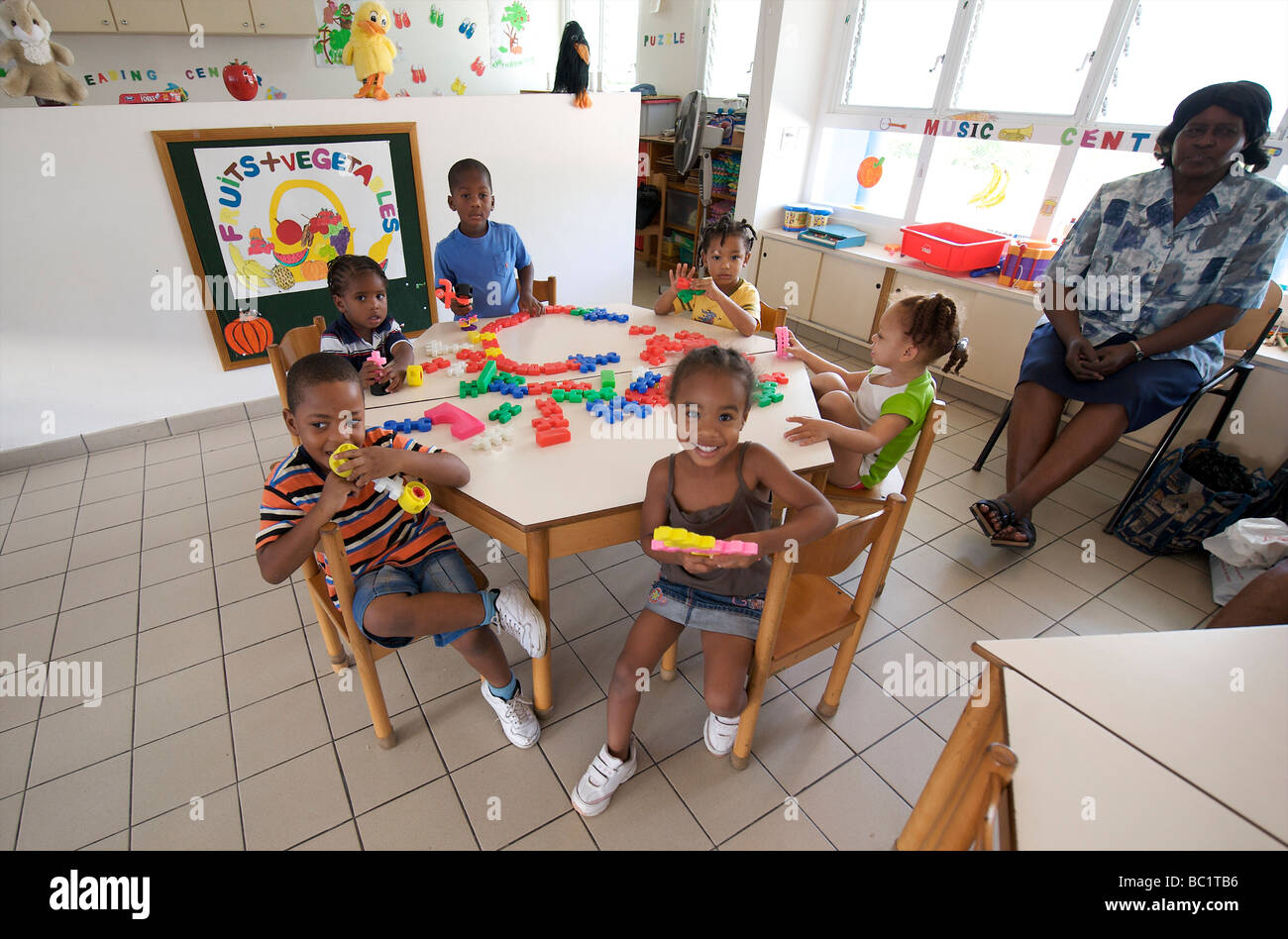 Sint Eustatius kindergarten Stockfoto