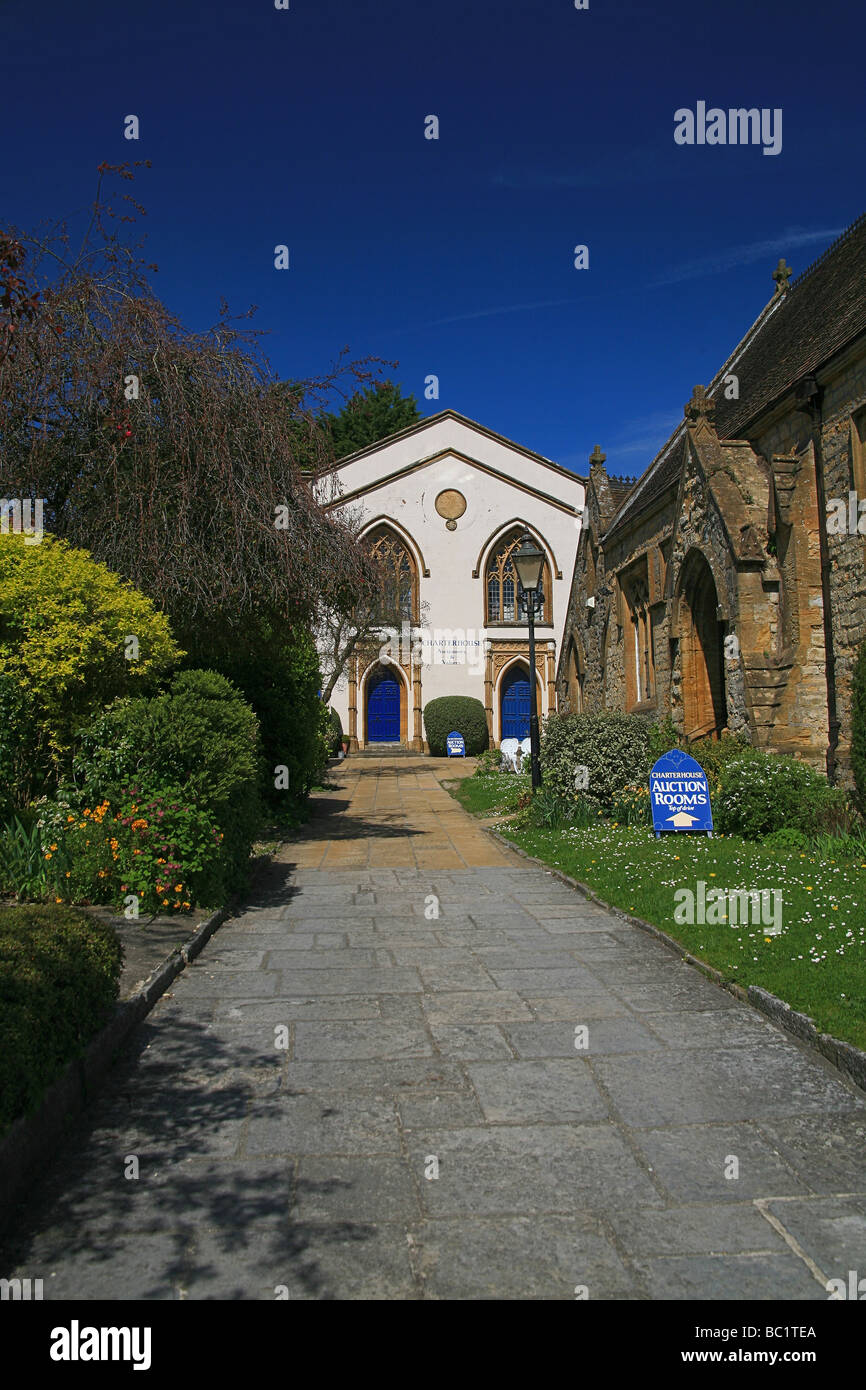 Umgebaute Kapelle jetzt verwendet werden, als ein Auktionshaus in Sherborne, Dorset, England, UK Stockfoto