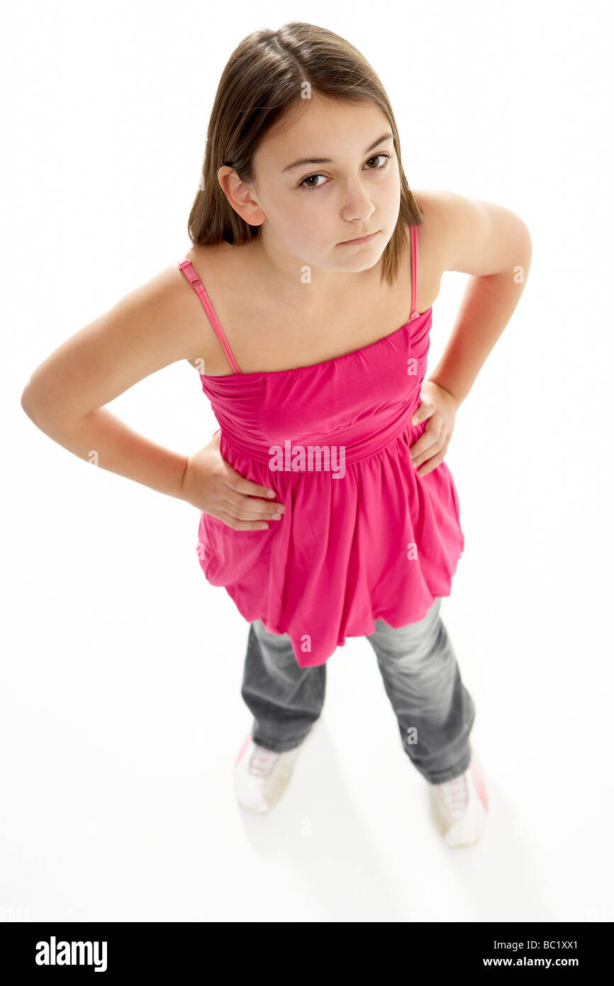 Full Length Portrait eines jungen Mädchens Stockfoto