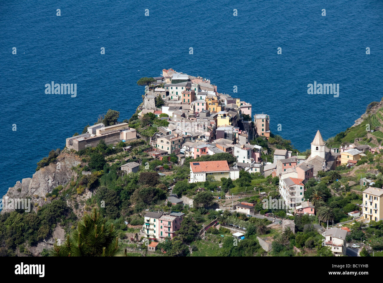 Corniglia eins der schönen Städte in Cinque Terre Stockfoto