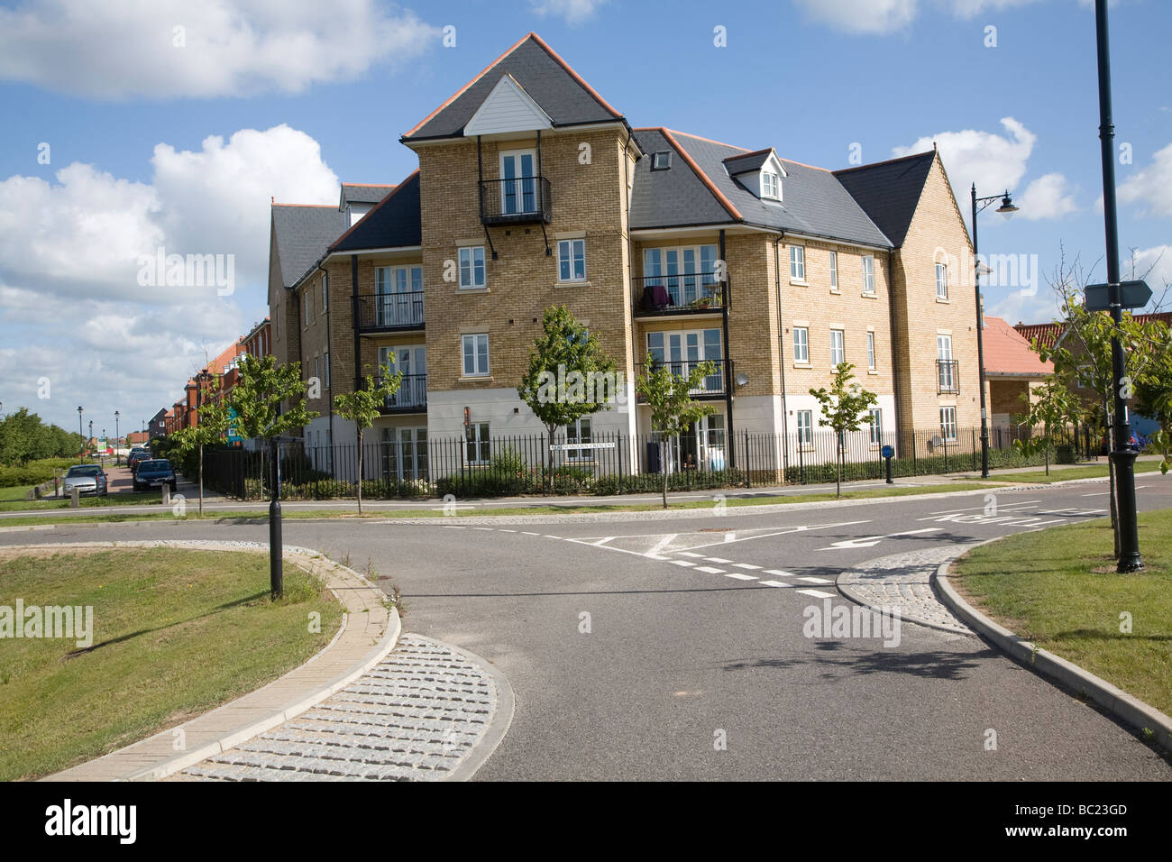 Neue Wohnsiedlung Ravenswood, Ipswich, Suffolk, England Stockfoto