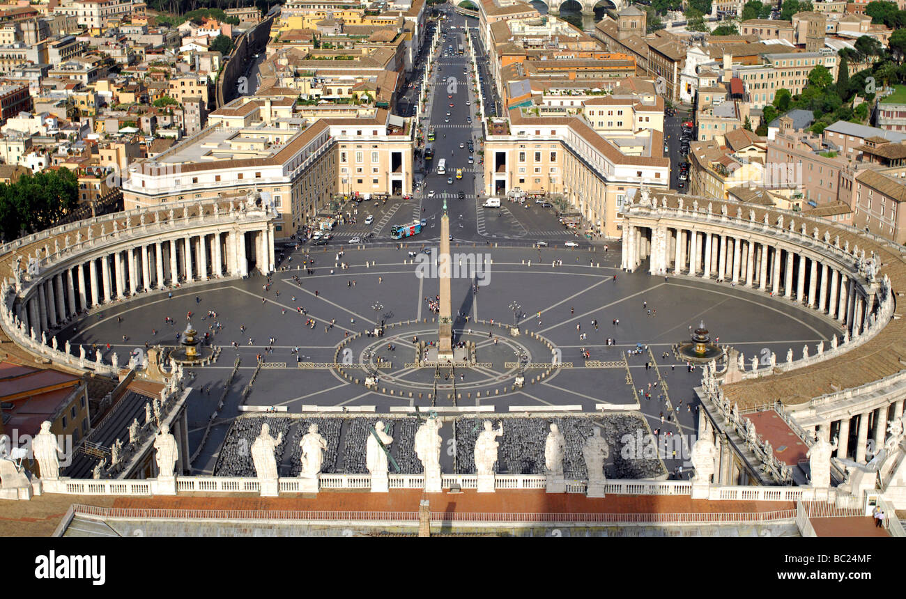 Mit Blick auf St. Peter's Square, Vatikan, Stockfoto