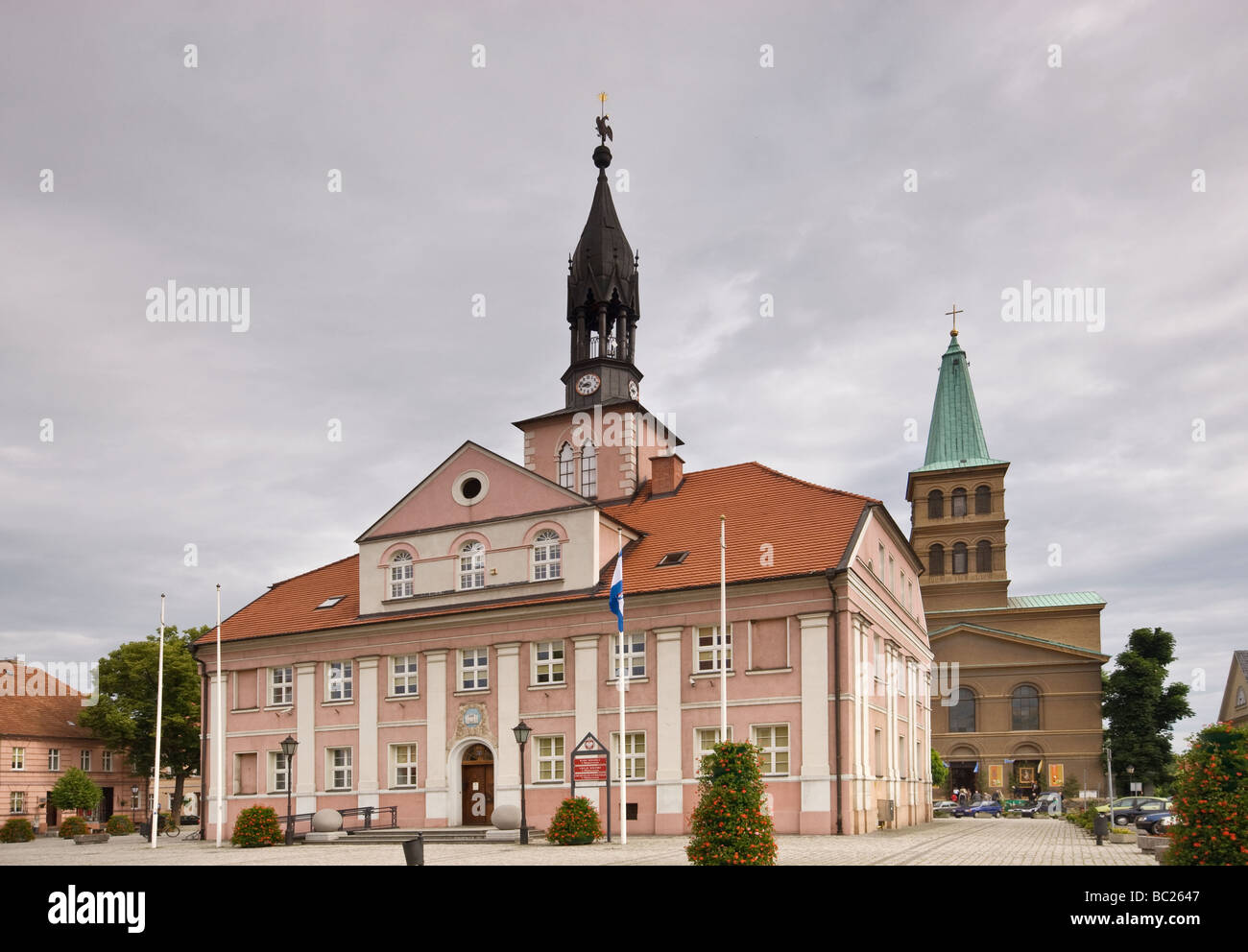 Ratusz Rathaus in Międzyrzecz Lebuser Woiwodschaft Polen Stockfoto