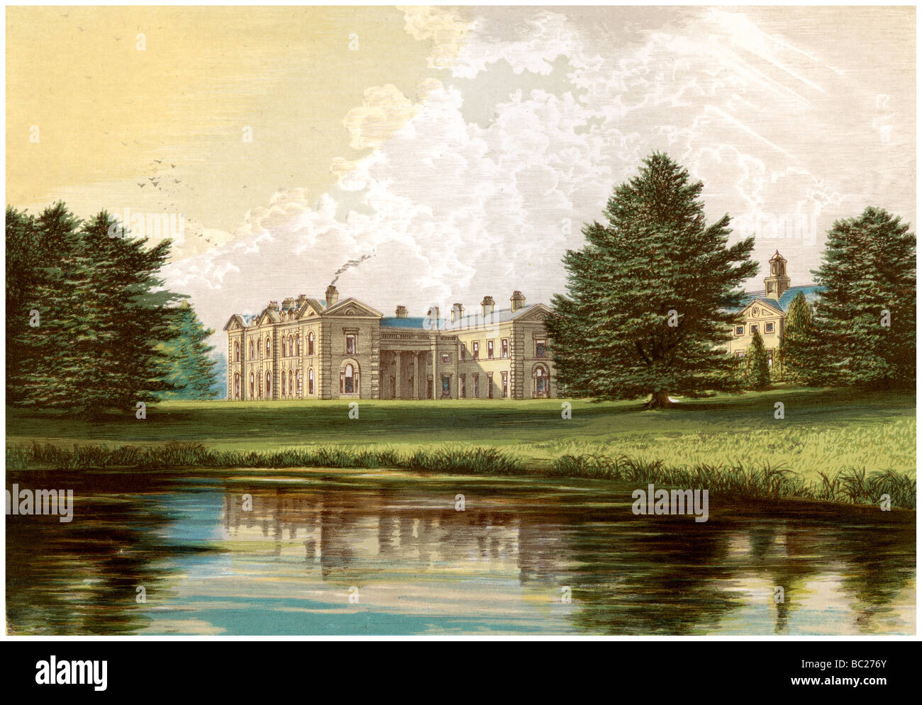 Compton Verney, Warwickshire, Haus von Lord Willoughby de Brach, c 1880. Artist: Unbekannt Stockfoto