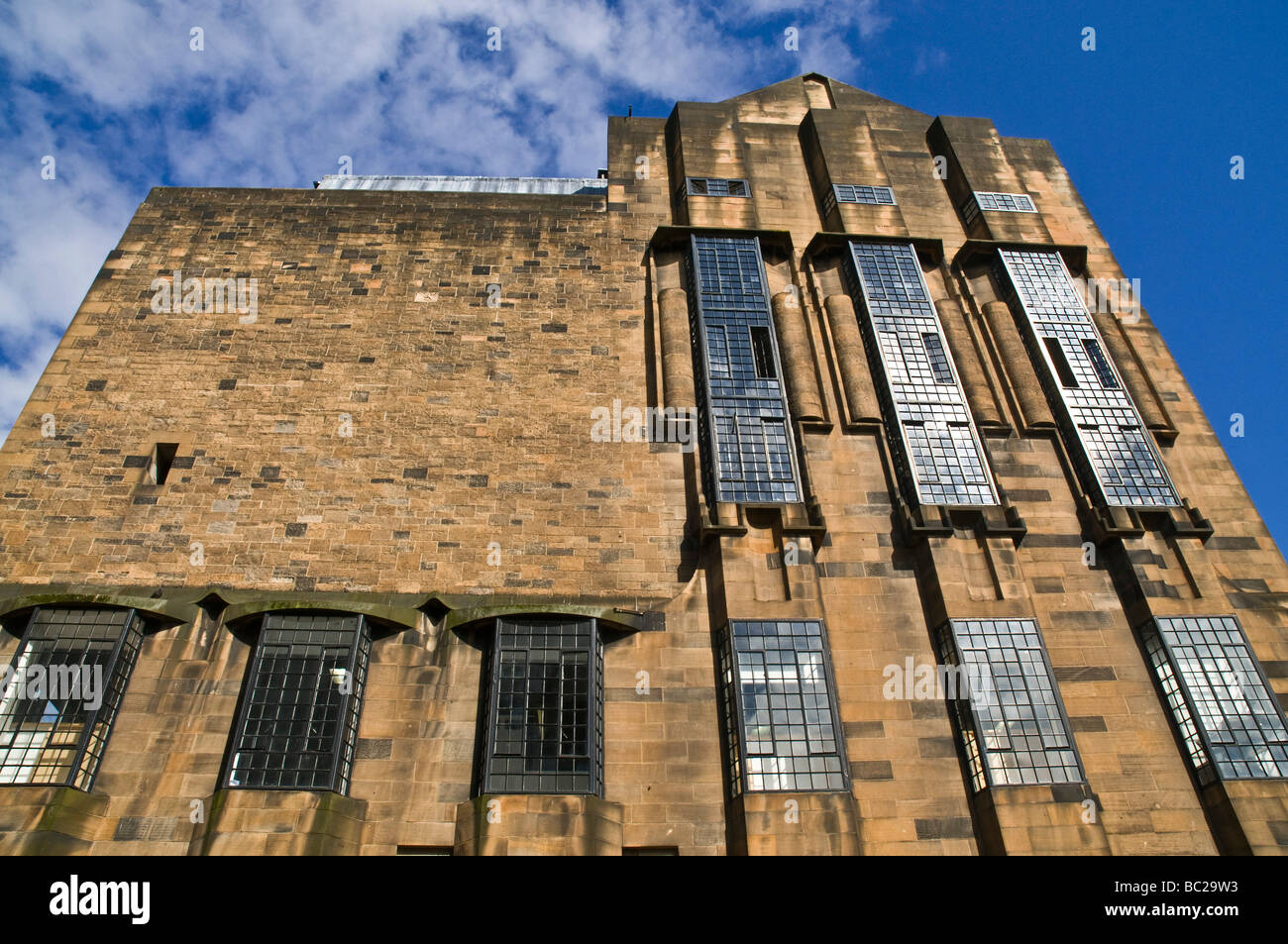 dh Glasgow School of Art KUNSTSCHULE GLASGOW Gebäude entworfen Von Charles Rennie Mackintosh schottland macintosh Außenstadt Stockfoto