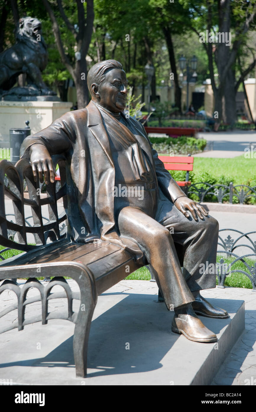 Denkmal für Schaljapin der großen russischen Oper Sänger Odessa Ukraine Stockfoto