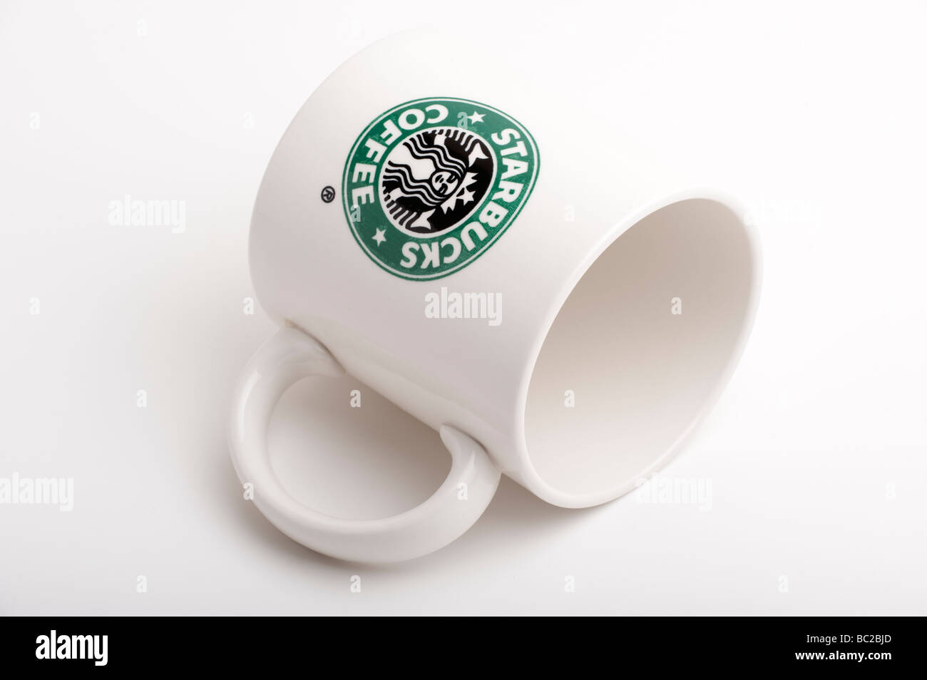 Leere Pint Größe "Starbucks Coffee" Keramiktasse Stockfoto