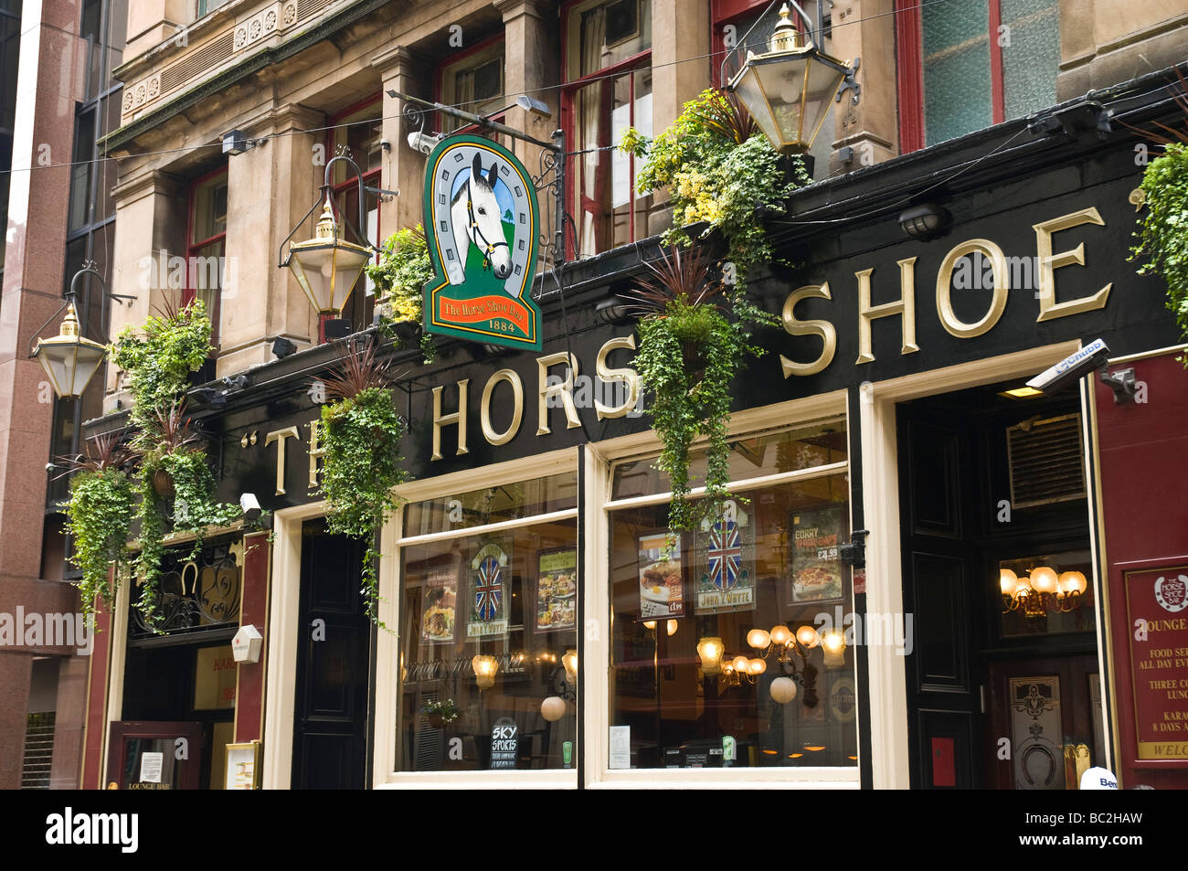 dh The Horse Shoe Bar DRURY LANE GLASGOW Traditionelles Glasgow öffentliches Haus Bars Pub schottland außerhalb von uk Pubs Stockfoto