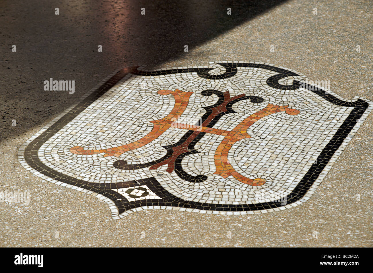 Detail der Mosaikfliesen am Eingang zum Hotel Inglaterra, zentralen Havanna, Kuba Stockfoto