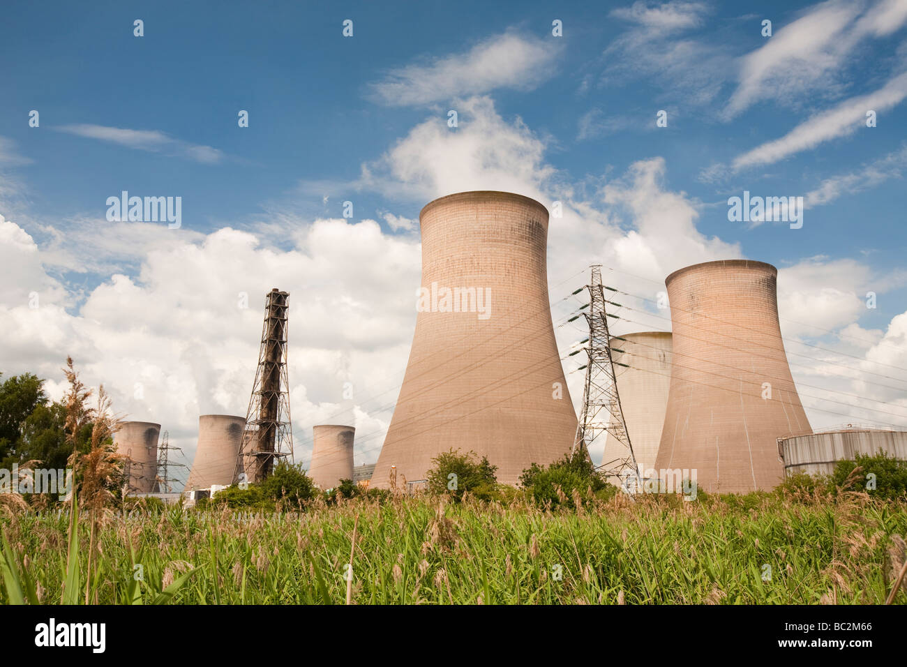 Fiddlers Ferry Kohle befeuerten Kraftwerk in der Nähe von Warrington UK Stockfoto