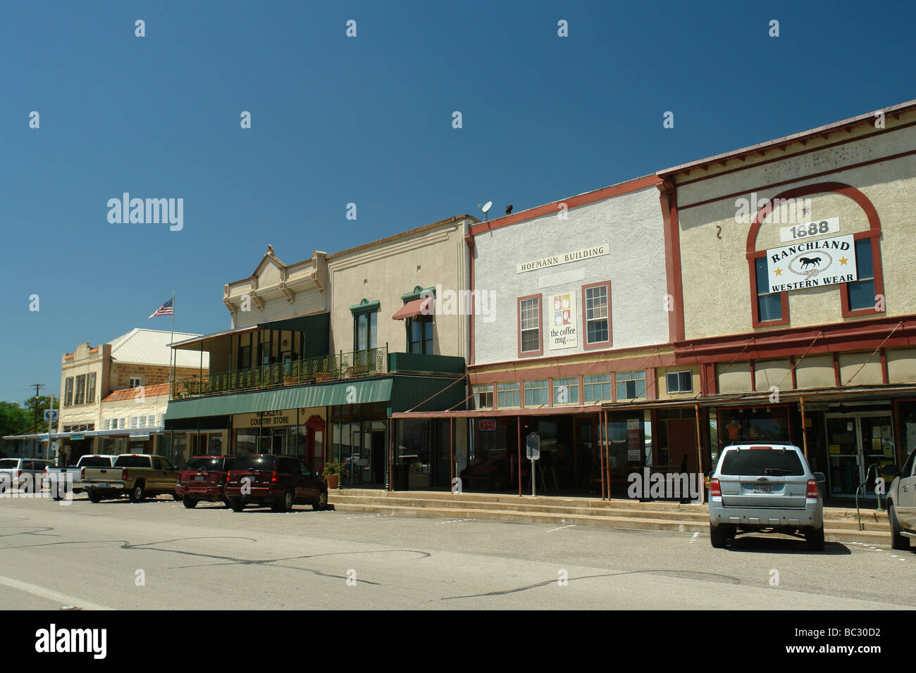 Fort McKavitt St, Mason, Texas, TX, Hill Country Stockfoto