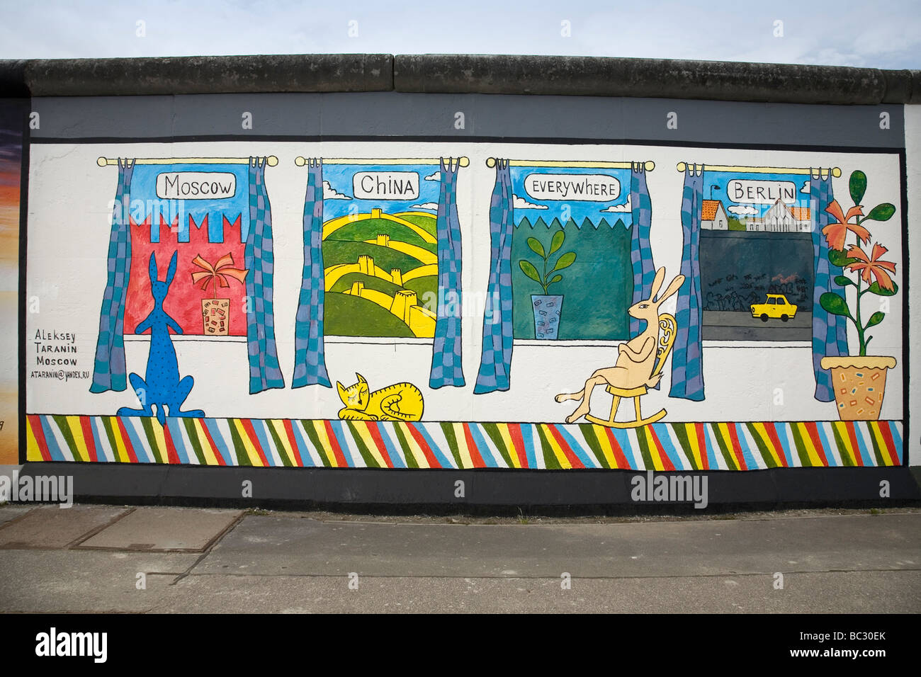 Berlin Wall, East Side Gallery, Berlin, Deutschland Stockfoto