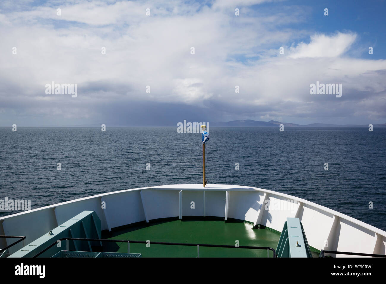 Ein Sturm zieht auf der Fähre nach Islay Stockfoto