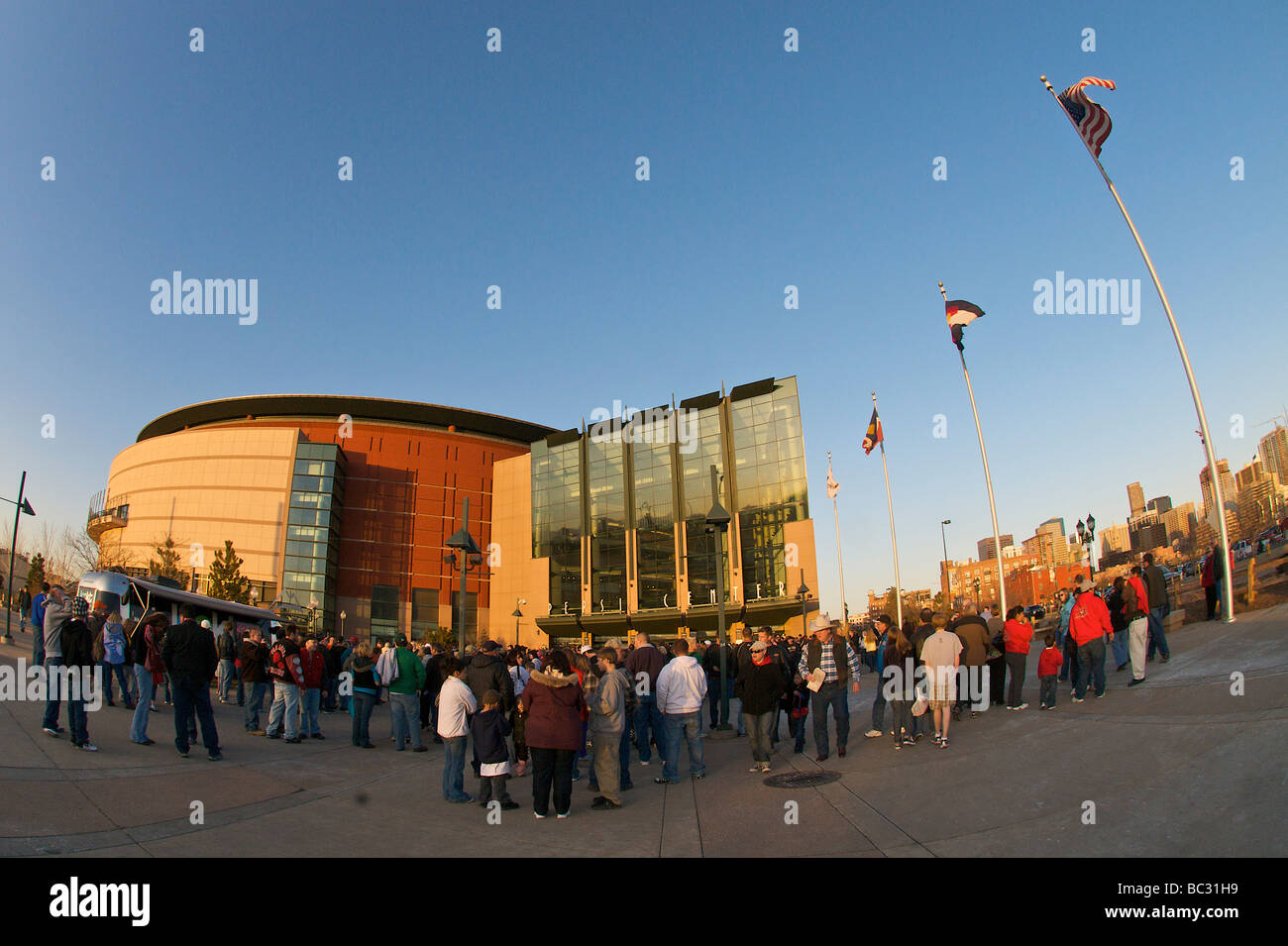 Eine Sportarena in einem Innenstadt-Center. Stockfoto