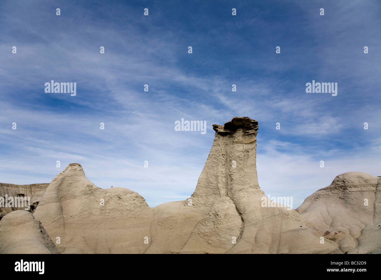 Hoodoo-Bildung in der Bisti Badlands Wildnis im nordwestlichen New Mexiko. Stockfoto